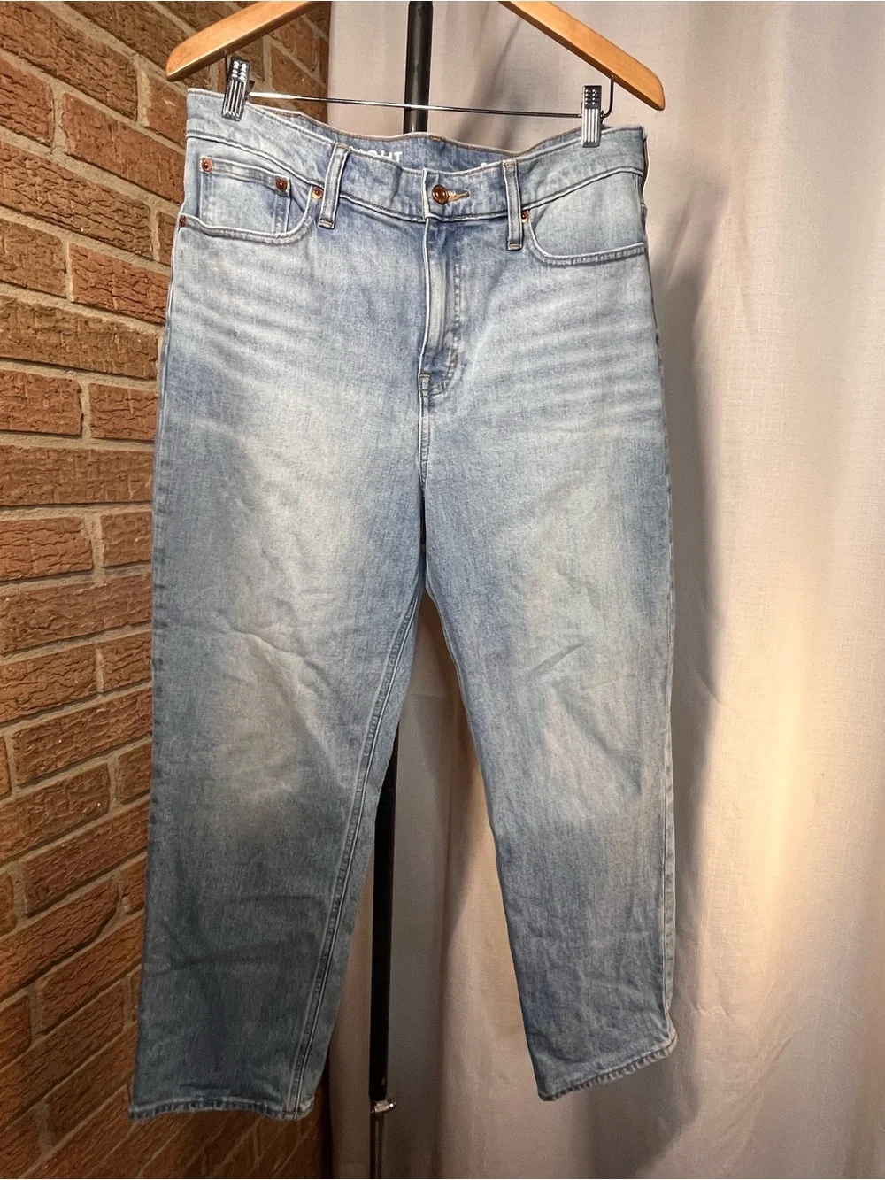 J.Crew Classic Straight Jeans Women’s 31 Light Wash High Rise Stretch Denim